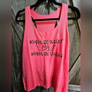 NWT Red/pink Graphic Tank Top
